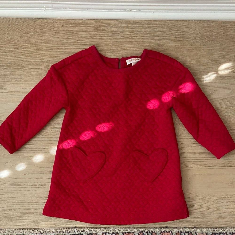 Cat & Jack Red Quilted Dress